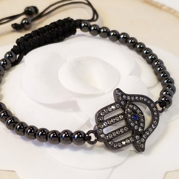 NEW Pave CZ Hamsa Bracelet - Picture 4 of 5